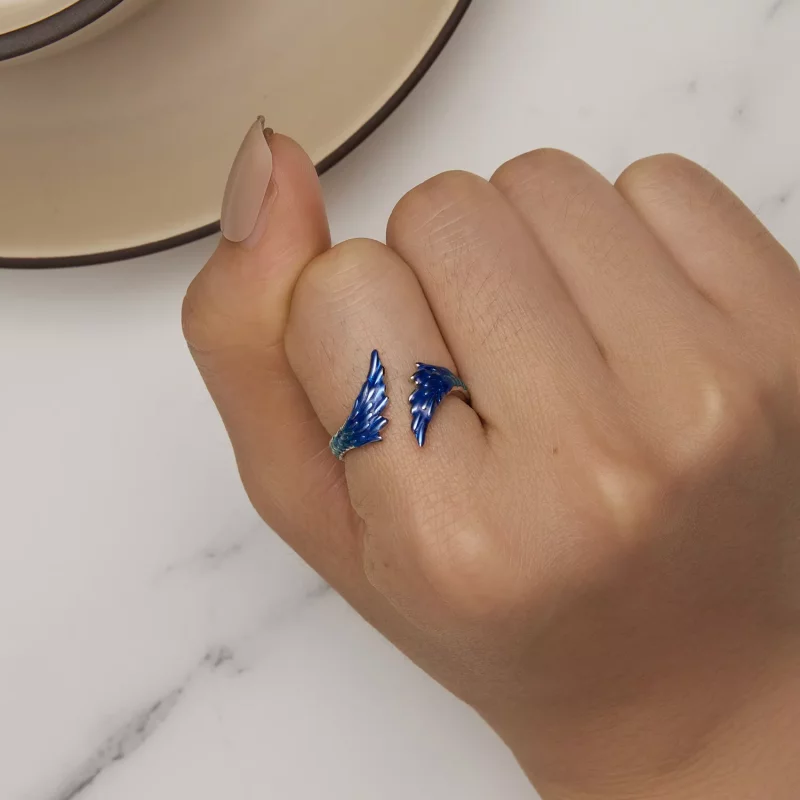 (afbeelding voor) Pandora Stijl Vleugel Open Ring - BSR442 - Bekijken 6