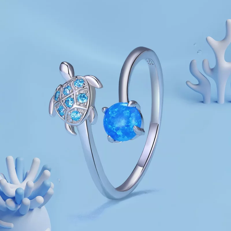 (afbeelding voor) Pandora Stijl Zee Schildpad Ring - SCR928 - Bekijken 2