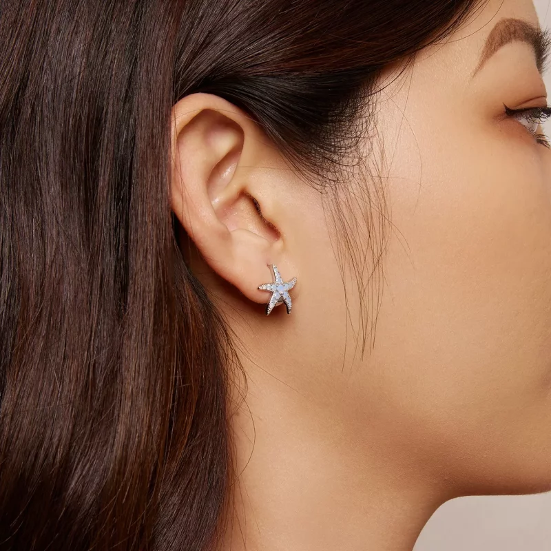 (afbeelding voor) Pandora Stijl Zeester Hoops Oorbellen - BSE840 - Bekijken 5