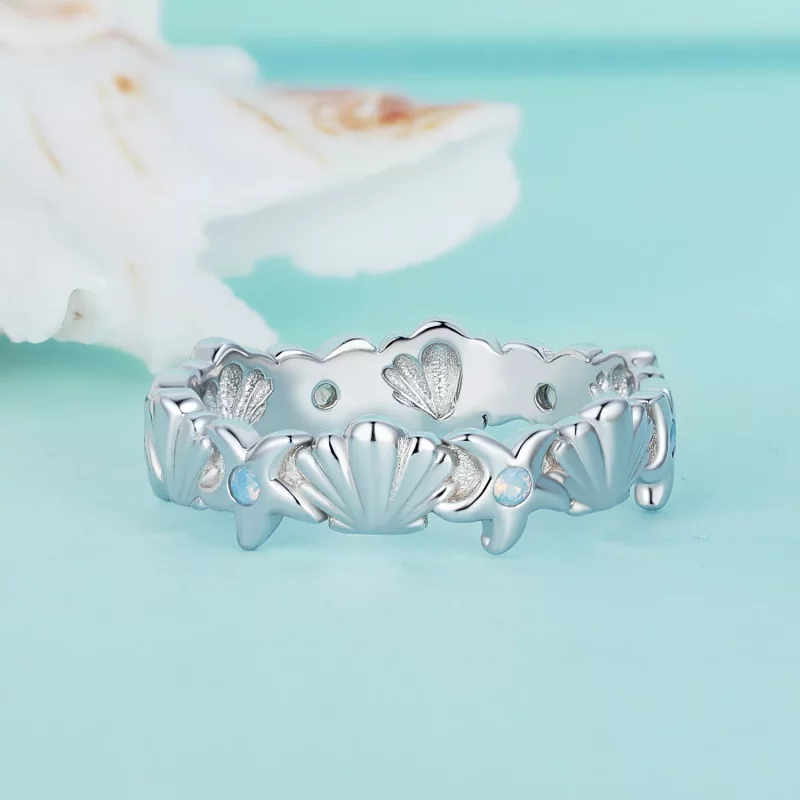 (afbeelding voor) Pandora Stijl Zeester Schelp Ring - BSR430 - Bekijken 3