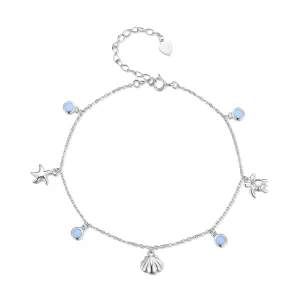 Pandora Stijl Zomer Ocean enkelbandje - BST006 (afbeelding voor) Pandora Stijl Zomer Ocean enkelbandje - BST006