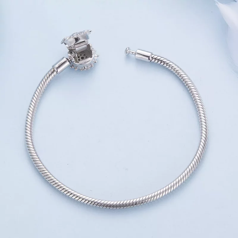 (afbeelding voor) Pandora-stijl Zonnebloem Basis Ketting Armband - BSB123 - Bekijken 4
