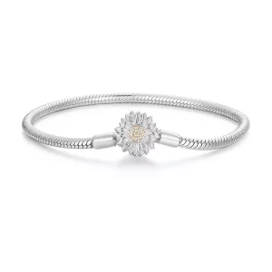 Pandora-stijl Zonnebloem Basis Ketting Armband - BSB123 (afbeelding voor) Pandora-stijl Zonnebloem Basis Ketting Armband - BSB123