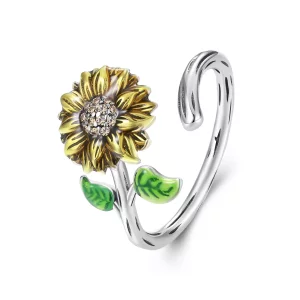 (afbeelding voor) Pandora Stijl Zonnebloem Open Ring - SCR934