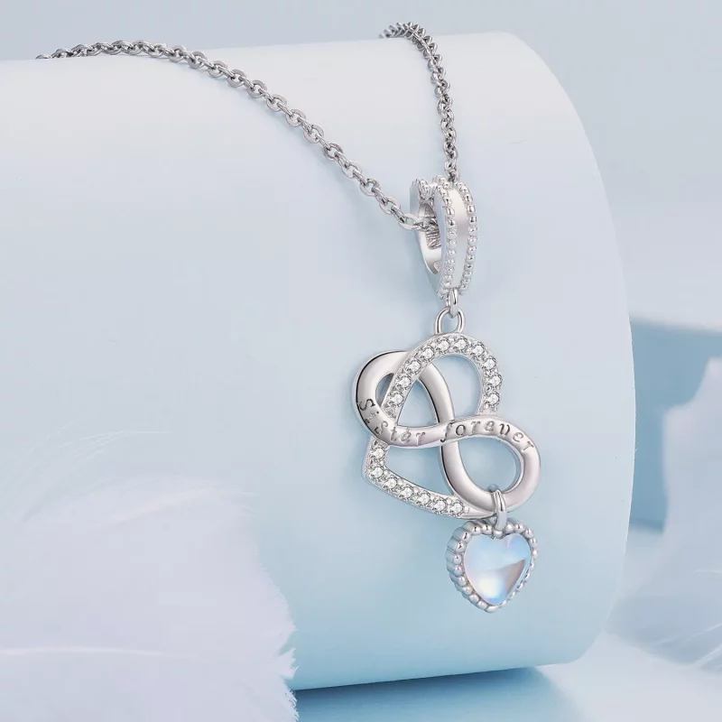 (afbeelding voor) Pandora stijl Zus Hart Hanger Bedel - BSC860 - Bekijken 2