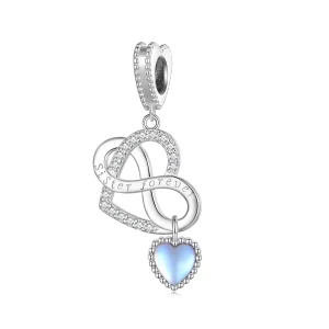 Pandora stijl Zus Hart Hanger Bedel - BSC860 (afbeelding voor) Pandora stijl Zus Hart Hanger Bedel - BSC860
