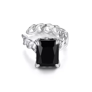(afbeelding voor) Pandora-stijl Zwart Zirkonium Oorklem - BSE847
