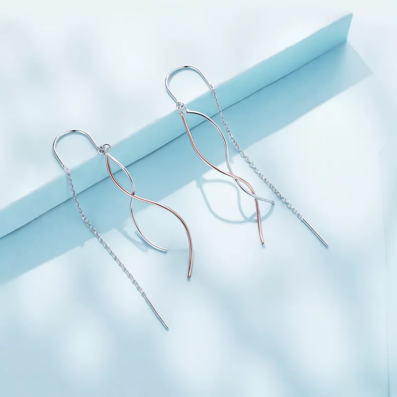 (afbeelding voor) Pandora Style Kwast Hanger Oorbellen - SCE1600 - Bekijken 3