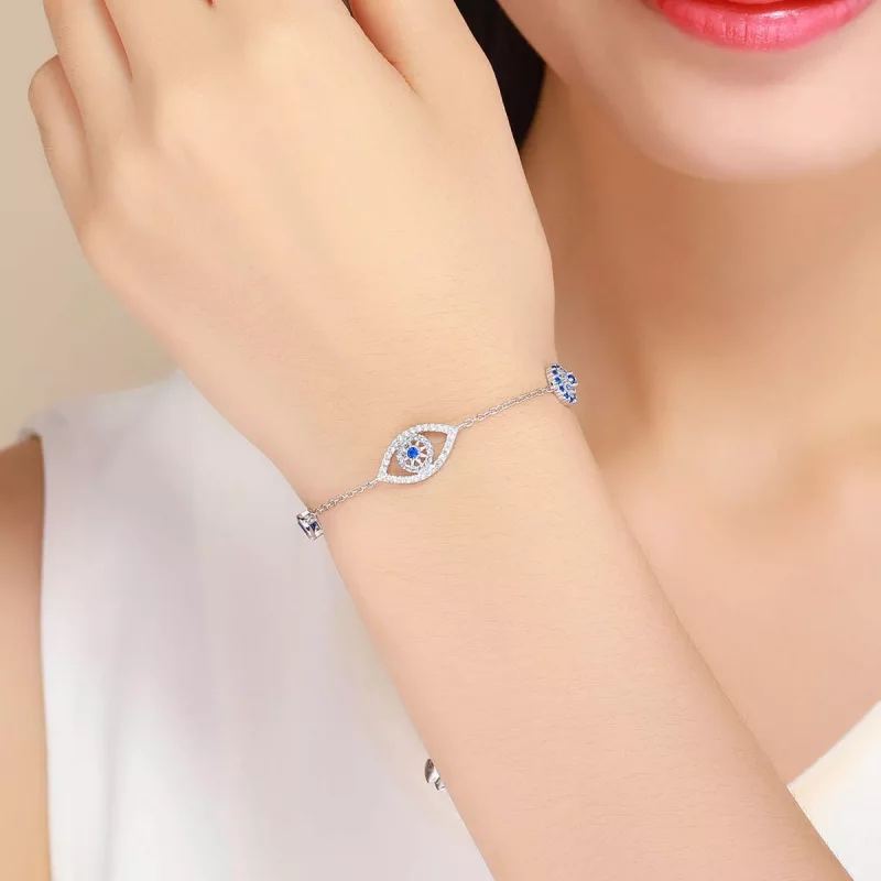 (afbeelding voor) Pandora Style Beschermend oog Armband - SCB089 - Bekijken 2