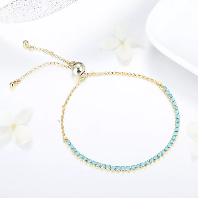 (afbeelding voor) Pandora Style Blauwe lucht Armband - SCB118 - Bekijken 2