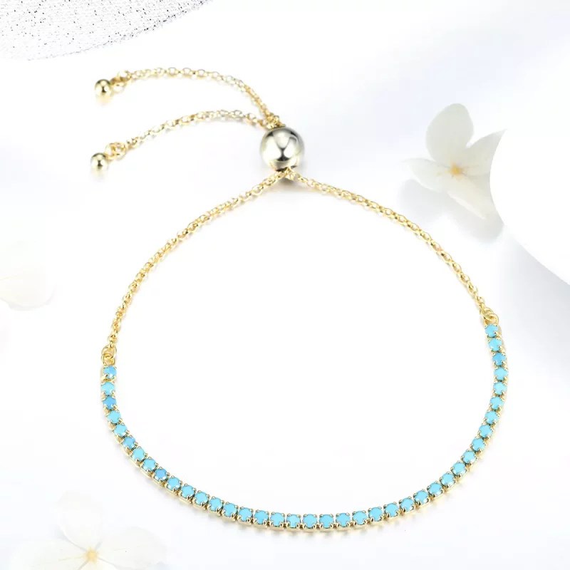 (afbeelding voor) Pandora Style Blauwe lucht Armband - SCB118 - Bekijken 4
