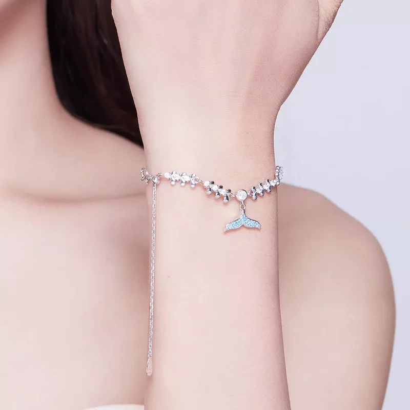 (afbeelding voor) Pandora Style Blauwe Vissenstaart Armband - SCB154 - Bekijken 5