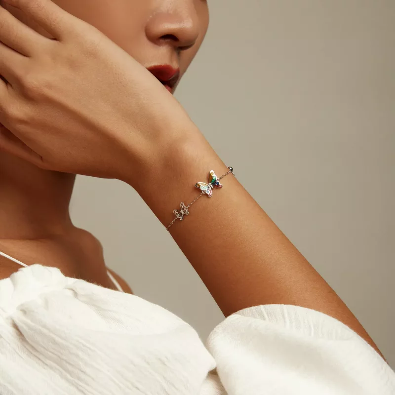 (afbeelding voor) Pandora Style Briljante vlinder Armband - SCB228 - Bekijken 7