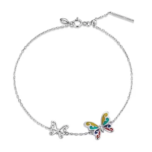 (afbeelding voor) Pandora Style Briljante vlinder Armband - SCB228
