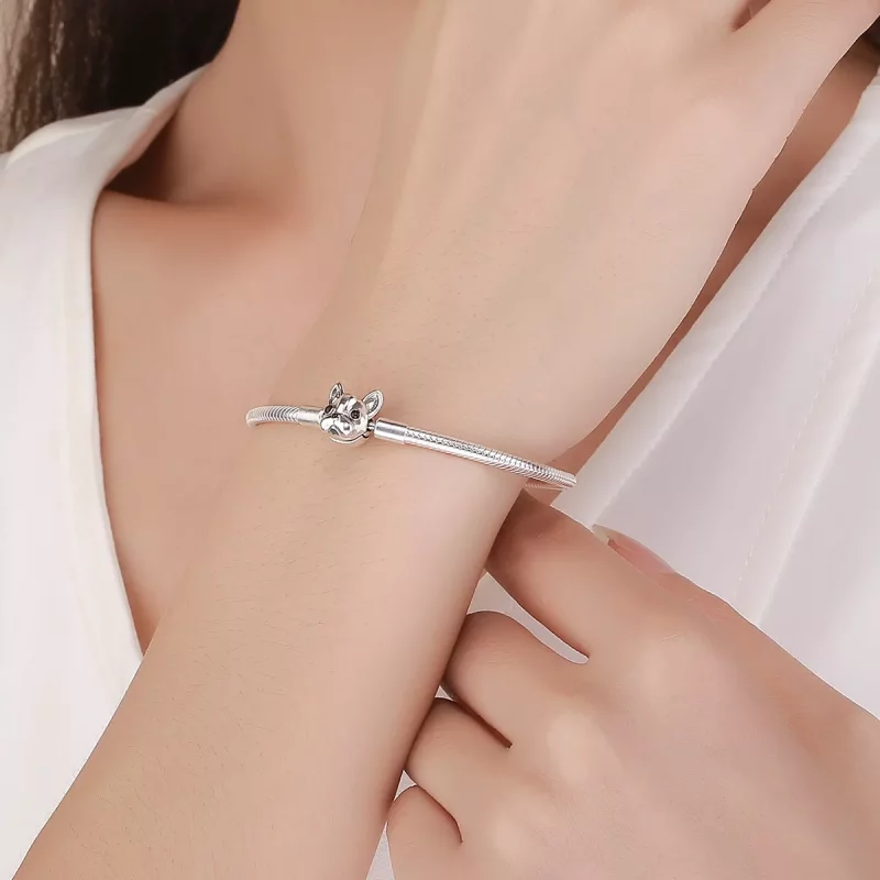 (afbeelding voor) Pandora Style Crystal Snowflake Dangle Armband - SCB075 - Bekijken 2