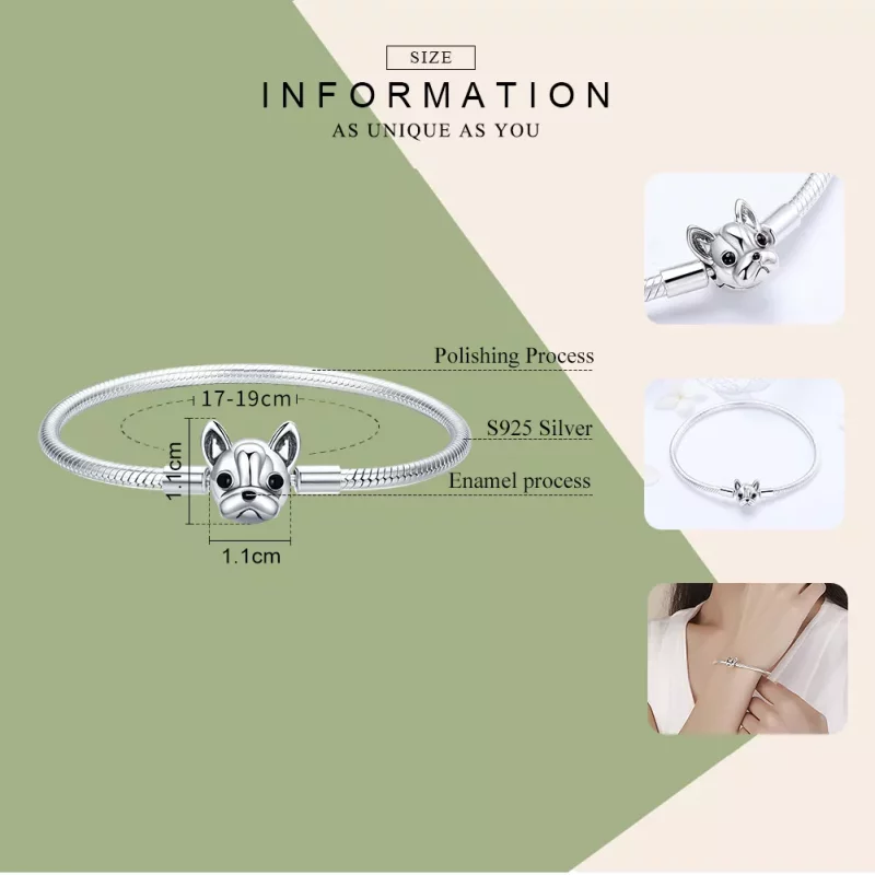 (afbeelding voor) Pandora Style Crystal Snowflake Dangle Armband - SCB075 - Bekijken 4