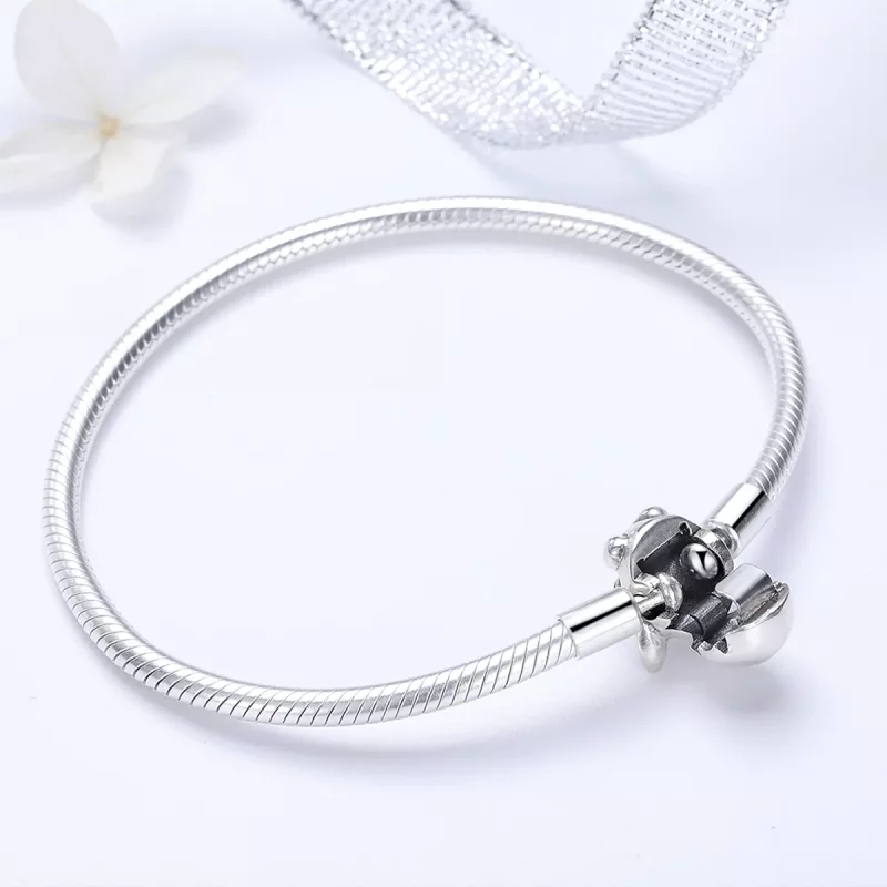 (afbeelding voor) Pandora Style Crystal Snowflake Dangle Armband - SCB075 - Bekijken 5