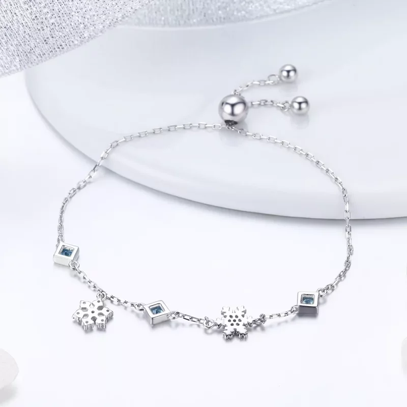 (afbeelding voor) Pandora Style Dansende Sneeuwvlok Sliding Armband - BSB001 - Bekijken 3