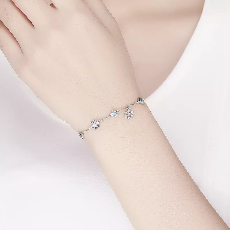 (afbeelding voor) Pandora Style Dansende Sneeuwvlok Sliding Armband - BSB001 - Bekijken 5
