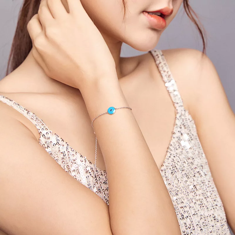 (afbeelding voor) Pandora Style Duivelsoog Armband - SCB185 - Bekijken 7