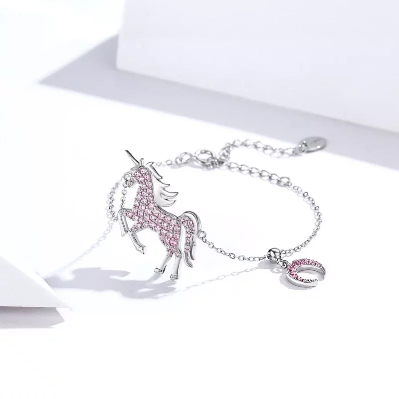 (afbeelding voor) Pandora Style Eenhoorn Armband - SCB155 - Bekijken 3