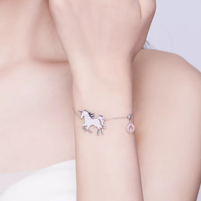(afbeelding voor) Pandora Style Eenhoorn Armband - SCB155 - Bekijken 5