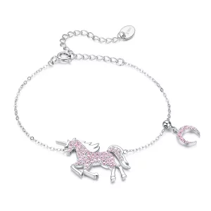 (afbeelding voor) Pandora Style Eenhoorn Armband - SCB155