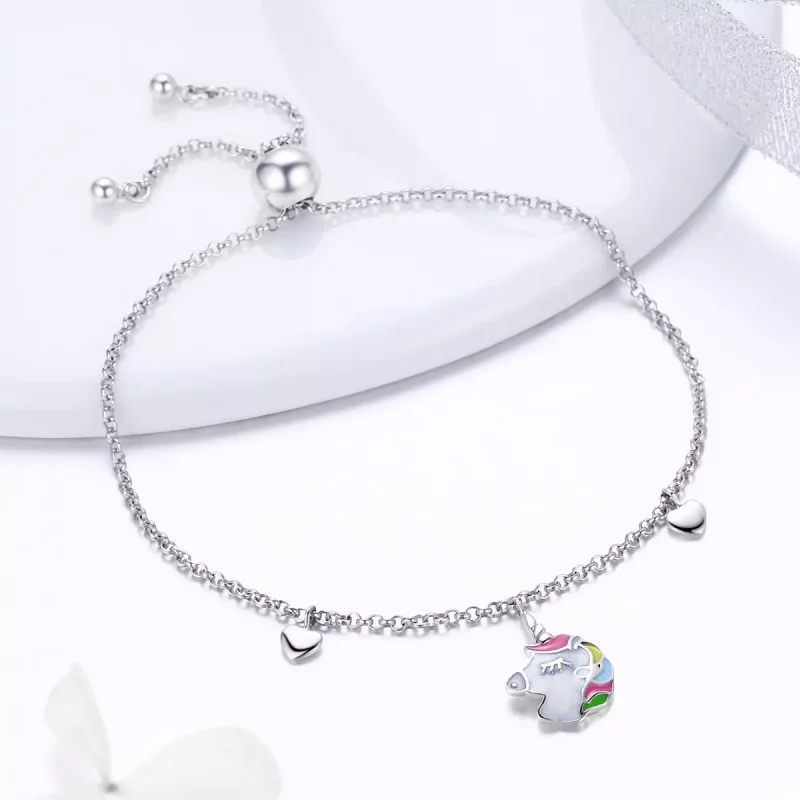 (afbeelding voor) Pandora Style Eenhoorn geheugen Armband - SCB106 - Bekijken 4