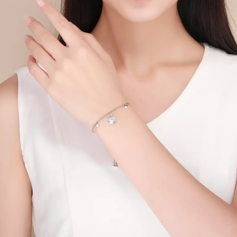 (afbeelding voor) Pandora Style Eenhoorn geheugen Armband - SCB106 - Bekijken 5