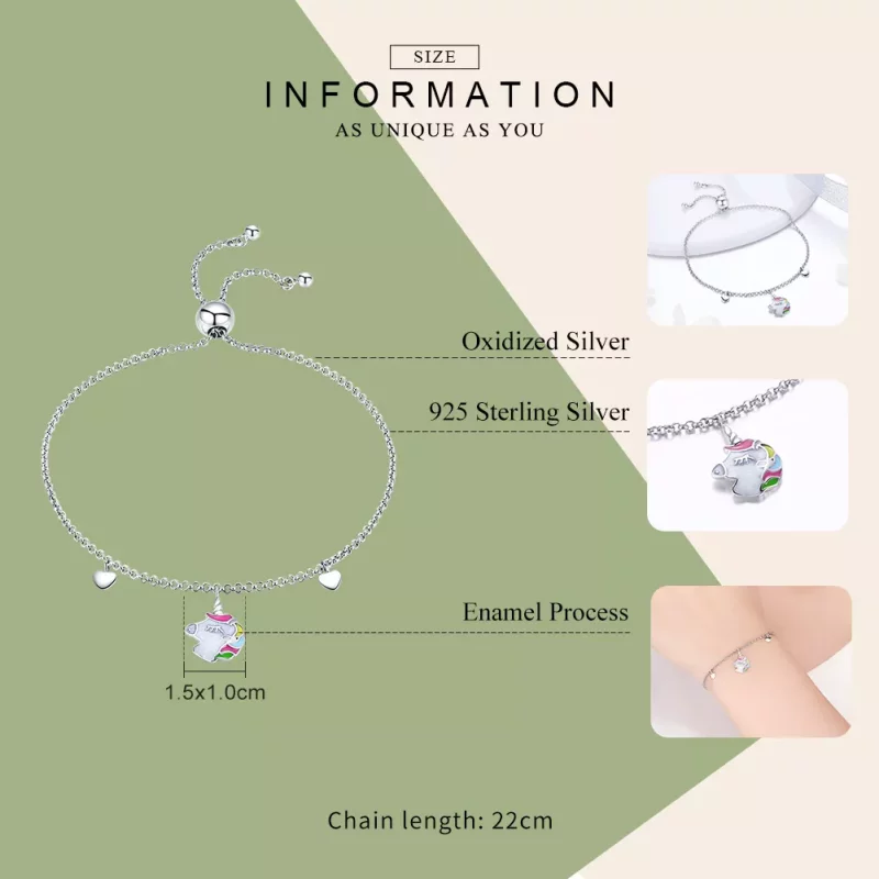 (afbeelding voor) Pandora Style Eenhoorn geheugen Armband - SCB106 - Bekijken 6