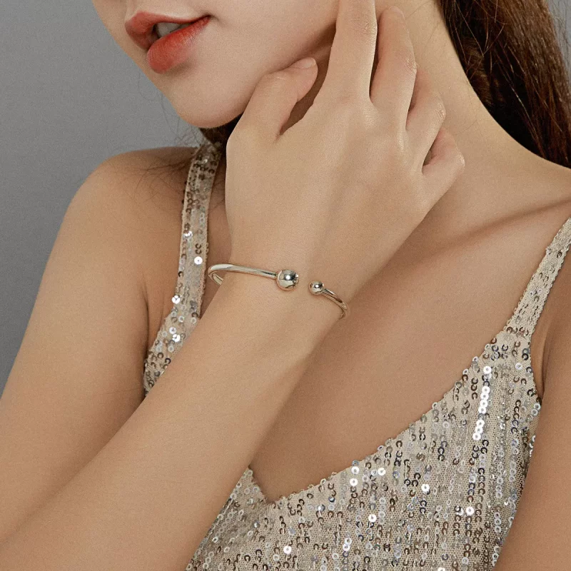 (afbeelding voor) Pandora Style Eenvoudig uitrekken Open Bangle - SCB198 - Bekijken 7