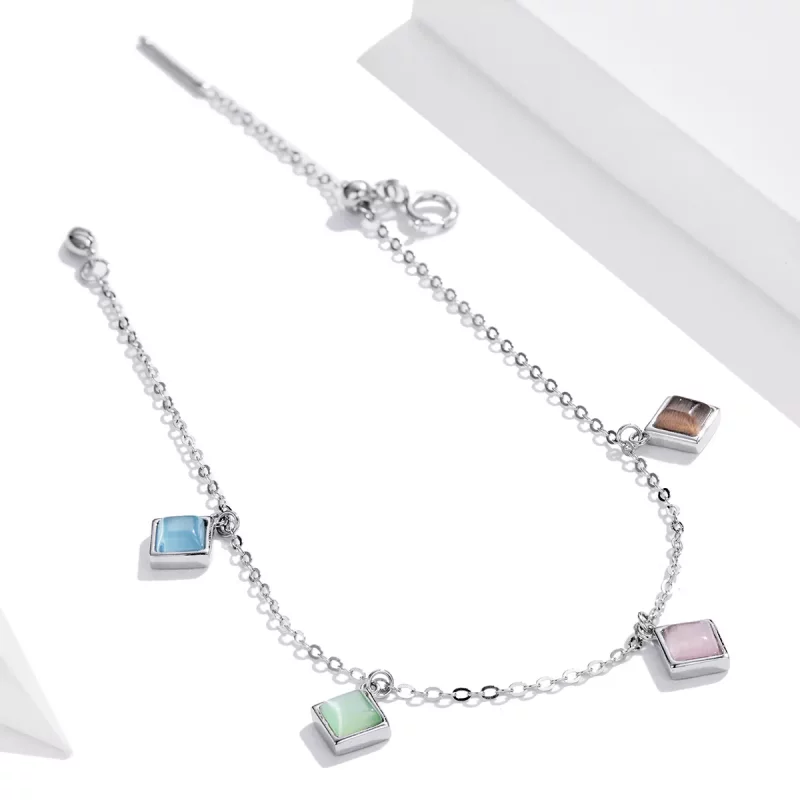 (afbeelding voor) Pandora Style Eenvoudige geometrie Armband - SCB224 - Bekijken 3