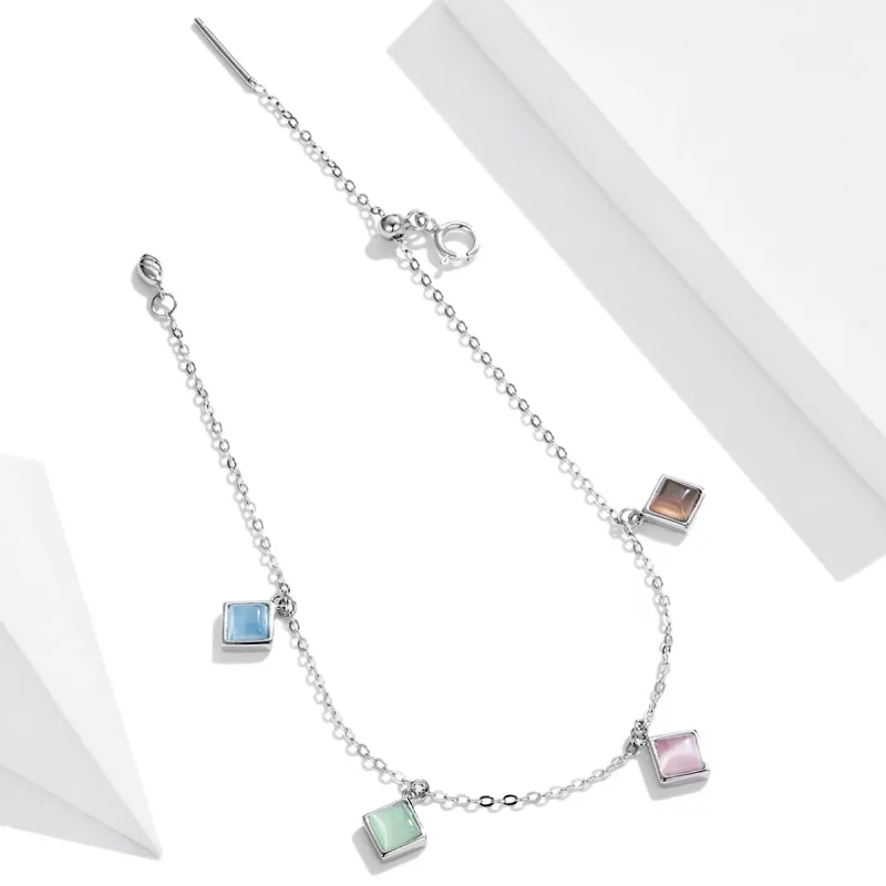 (afbeelding voor) Pandora Style Eenvoudige geometrie Armband - SCB224 - Bekijken 4