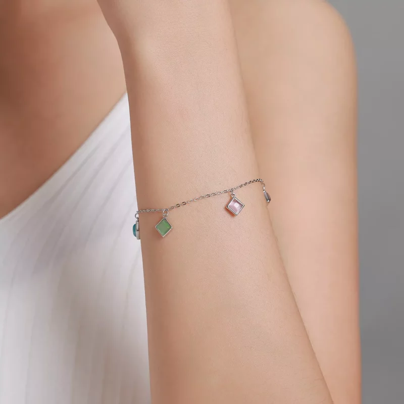 (afbeelding voor) Pandora Style Eenvoudige geometrie Armband - SCB224 - Bekijken 6