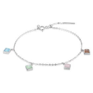 Pandora Style Eenvoudige geometrie Armband - SCB224 (afbeelding voor) Pandora Style Eenvoudige geometrie Armband - SCB224