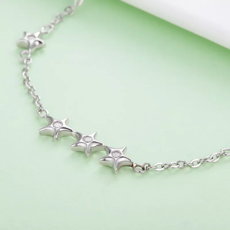 (afbeelding voor) Pandora Style Gefluister van ster en maan Armband - SCB007 - Bekijken 3