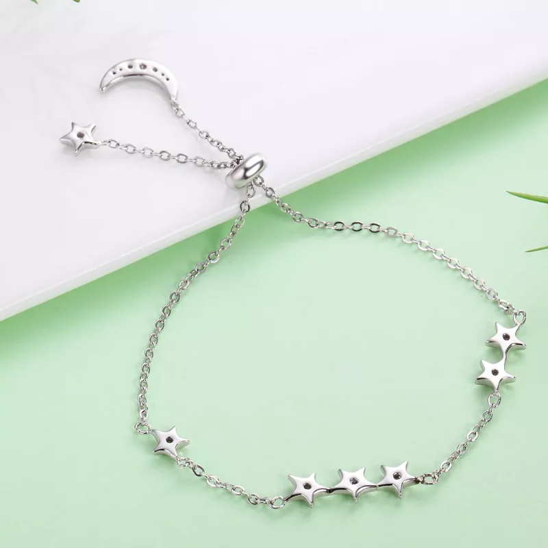 (afbeelding voor) Pandora Style Gefluister van ster en maan Armband - SCB007 - Bekijken 5
