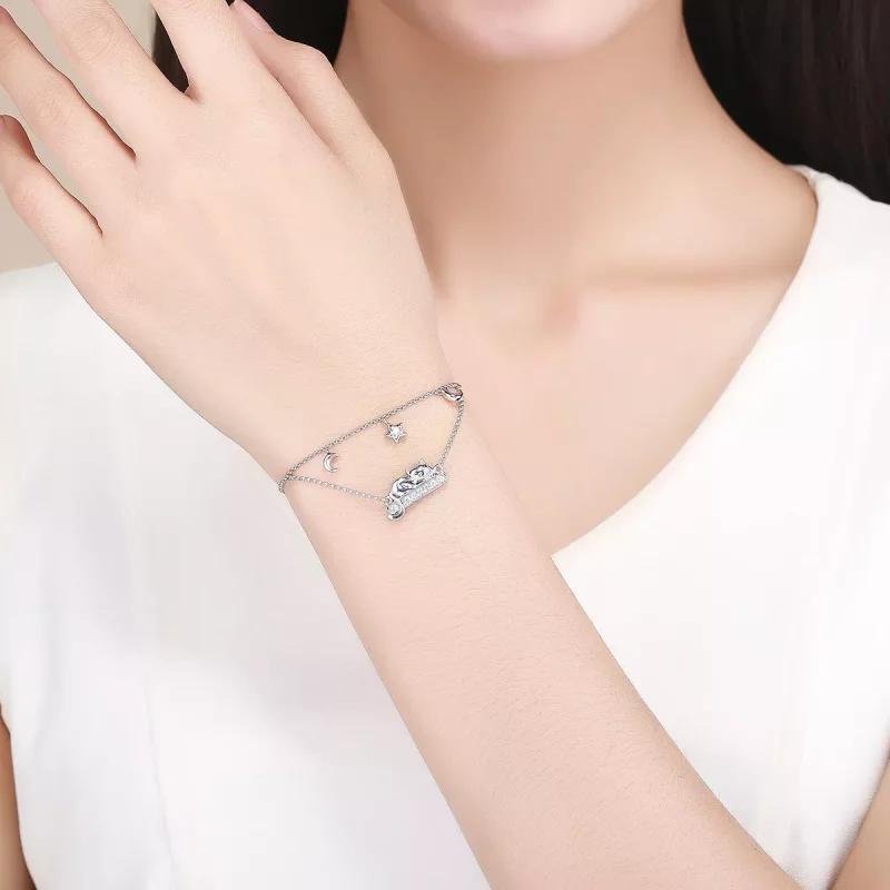 (afbeelding voor) Pandora Style Gelukkige Kitty Armband - SCB129 - Bekijken 2