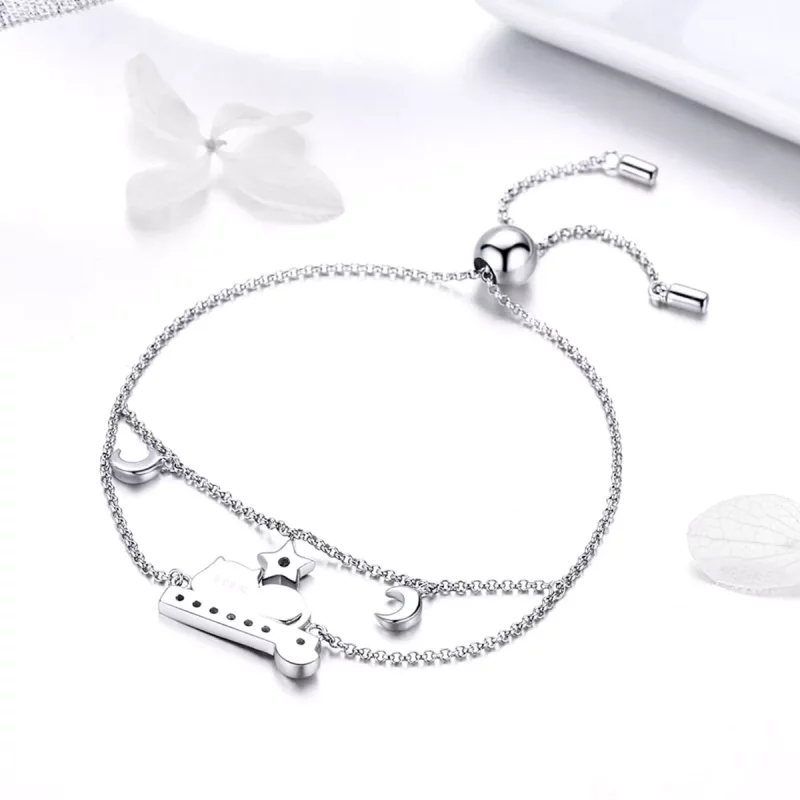 (afbeelding voor) Pandora Style Gelukkige Kitty Armband - SCB129 - Bekijken 3