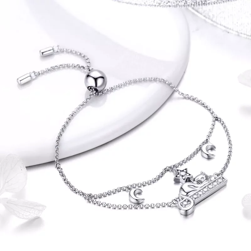 (afbeelding voor) Pandora Style Gelukkige Kitty Armband - SCB129 - Bekijken 4