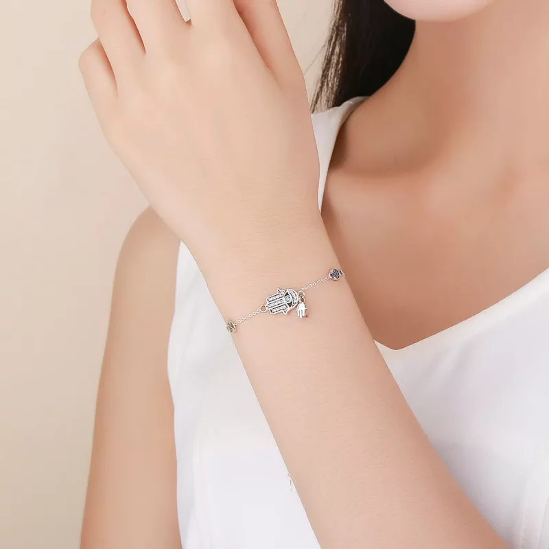 (afbeelding voor) Pandora Style Hand van Fatima Armband - SCB079 - Bekijken 2
