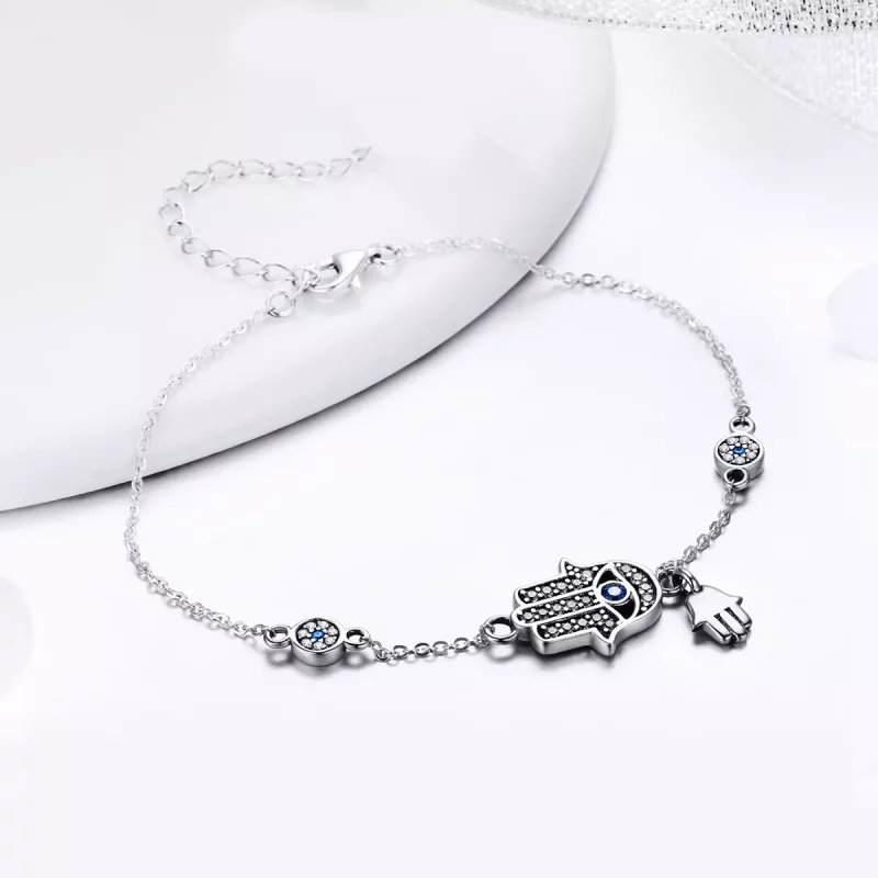 (afbeelding voor) Pandora Style Hand van Fatima Armband - SCB079 - Bekijken 3