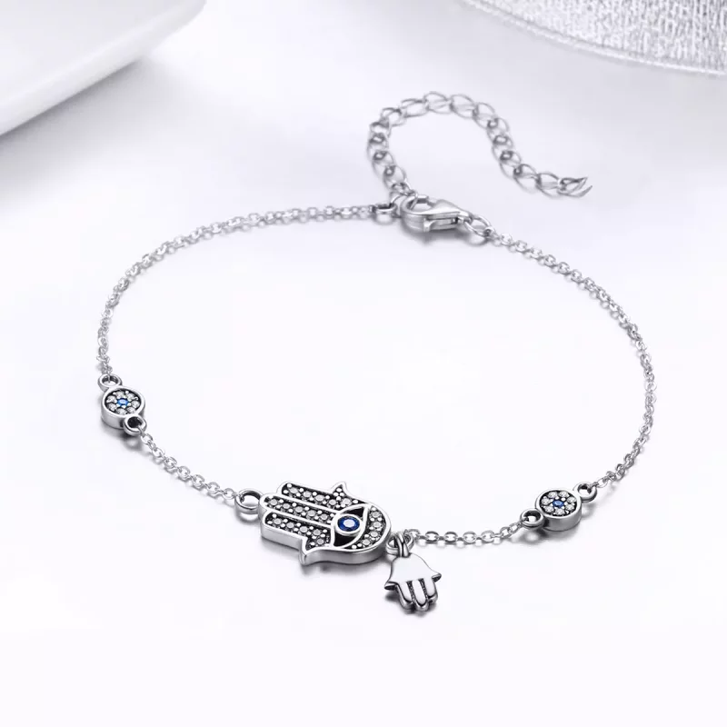 (afbeelding voor) Pandora Style Hand van Fatima Armband - SCB079 - Bekijken 6