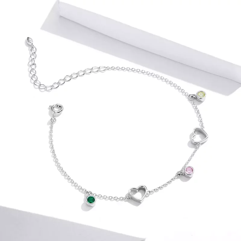 (afbeelding voor) Pandora Style Hart Ballen Armband - SCB180 - Bekijken 4
