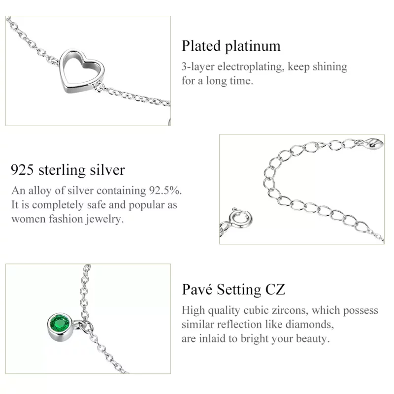 (afbeelding voor) Pandora Style Hart Ballen Armband - SCB180 - Bekijken 6