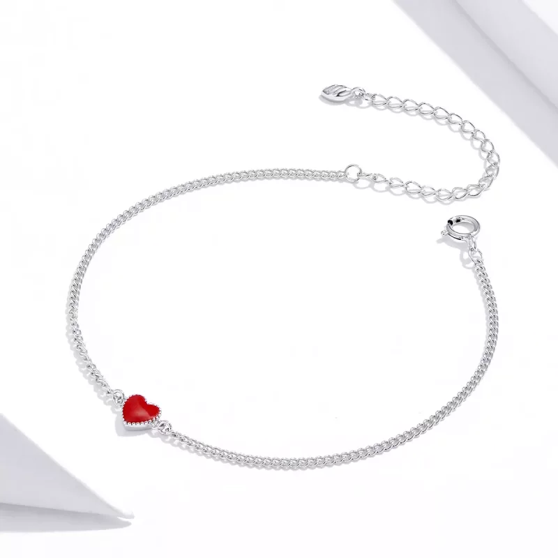 (afbeelding voor) Pandora Style Hart Sliding Armband - SCB182 - Bekijken 2