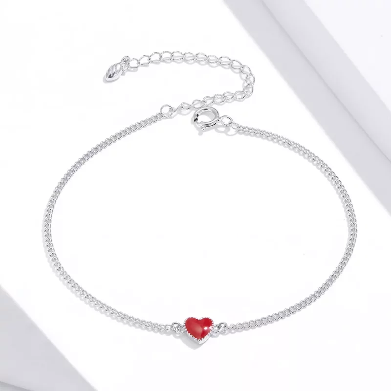 (afbeelding voor) Pandora Style Hart Sliding Armband - SCB182 - Bekijken 3