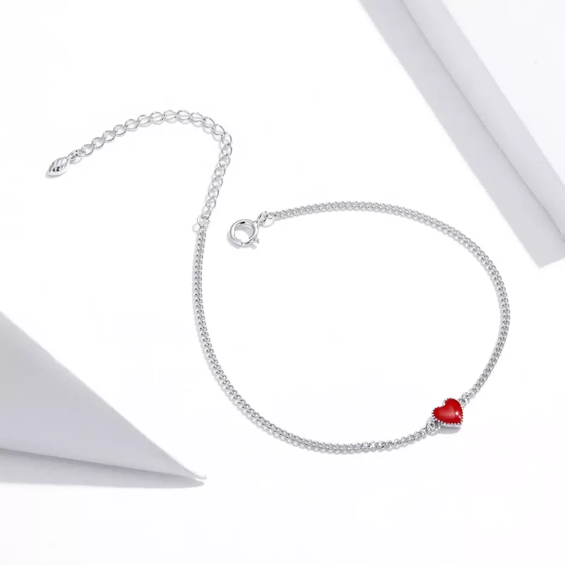 (afbeelding voor) Pandora Style Hart Sliding Armband - SCB182 - Bekijken 4