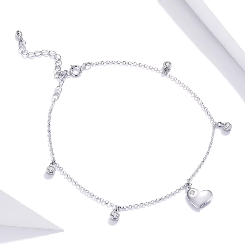 (afbeelding voor) Pandora Style Hart Sliding Armband - SCT021 - Bekijken 2