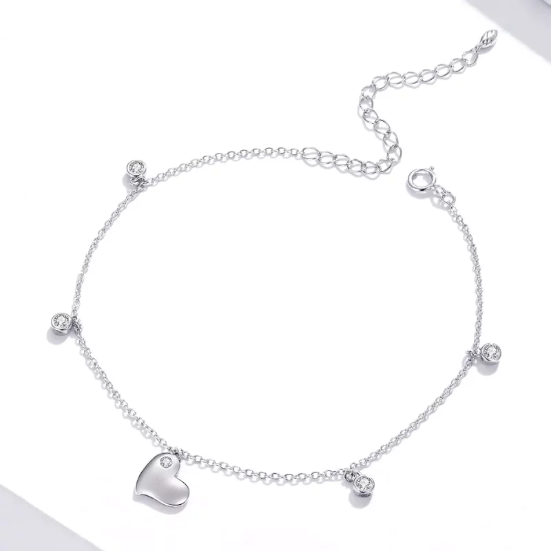 (afbeelding voor) Pandora Style Hart Sliding Armband - SCT021 - Bekijken 3